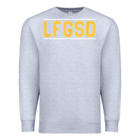 Heather Grey Exclusive Brown LFGSD Official Fun Design T Shirt Premium Sweatshirt - ArtMosaic