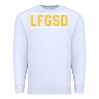 White Exclusive Brown LFGSD Official Fun Design T Shirt Premium Sweatshirt - ArtMosaic