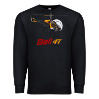 Black bell 47 helicopter Premium Sweatshirt - ArtMosaic