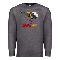 Charcoal Heather bell 47 helicopter Premium Sweatshirt - ArtMosaic