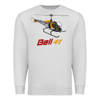 Dove Grey bell 47 helicopter Premium Sweatshirt - ArtMosaic