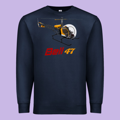 Bell 47 Helicopter Premium Sweatshirt Designed By Artmosaic