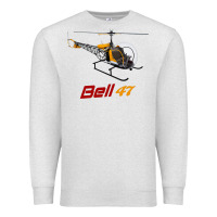 Oatmeal Heather bell 47 helicopter Premium Sweatshirt - ArtMosaic