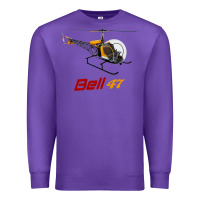 Purple bell 47 helicopter Premium Sweatshirt - ArtMosaic