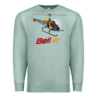 Seafoam bell 47 helicopter Premium Sweatshirt - ArtMosaic