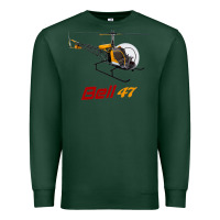 Sports Green bell 47 helicopter Premium Sweatshirt - ArtMosaic