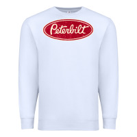 White peterbilt truck racing vintage Premium Sweatshirt - ArtMosaic