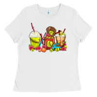 White Softball Coffee Cups Ladies Tee - FaDigitalArtStudio