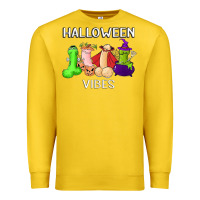 Lemon halloween vibes dick tie dye hippie retro lazy costume Premium Sweatshirt - ArtMosaic
