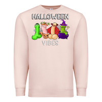Pale Pink halloween vibes dick tie dye hippie retro lazy costume Premium Sweatshirt - ArtMosaic