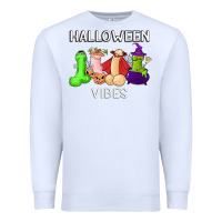White halloween vibes dick tie dye hippie retro lazy costume Premium Sweatshirt - ArtMosaic