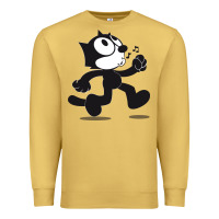 Antique Gold felix the cat whistling Premium Sweatshirt - ArtMosaic