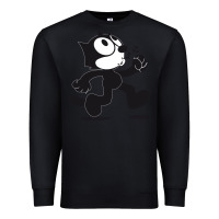 Black felix the cat whistling Premium Sweatshirt - ArtMosaic