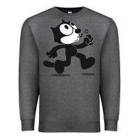 Charcoal Heather felix the cat whistling Premium Sweatshirt - ArtMosaic