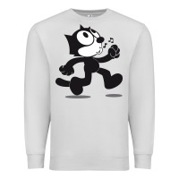 Dove Grey felix the cat whistling Premium Sweatshirt - ArtMosaic