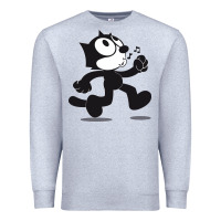 Heather Grey felix the cat whistling Premium Sweatshirt - ArtMosaic