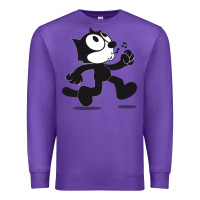 Purple felix the cat whistling Premium Sweatshirt - ArtMosaic
