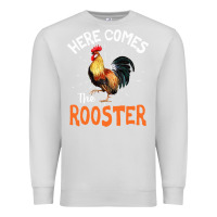 Dove Grey Here Comes The Rooster Shirt Chicken Lady Outfit 243 Premium Sweatshirt - ArtMosaic