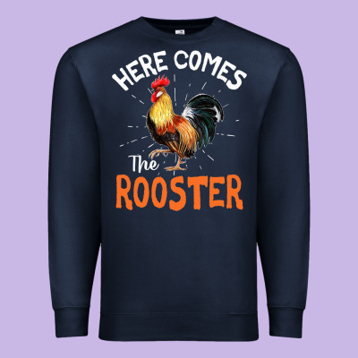 Here Comes The Rooster Shirt Chicken Lady Outfit 243 Premium Sweatshirt Designed By Artmosaic