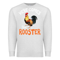 Oatmeal Heather Here Comes The Rooster Shirt Chicken Lady Outfit 243 Premium Sweatshirt - ArtMosaic