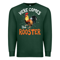 Sports Green Here Comes The Rooster Shirt Chicken Lady Outfit 243 Premium Sweatshirt - ArtMosaic