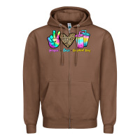 Chestnut peace love loaded tea Zipper Hoodie - JahusDesignShop