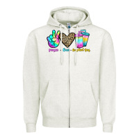 Oatmeal Heather peace love loaded tea Zipper Hoodie - JahusDesignShop