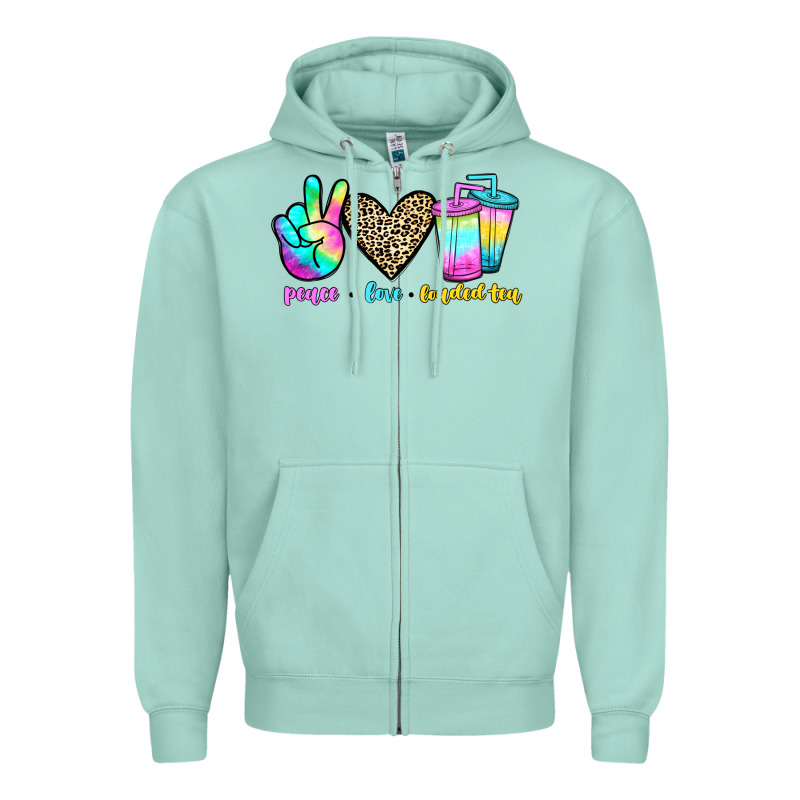 Peace Love Loaded Tea Zipper Hoodie by JahusDesignShop | Teevron