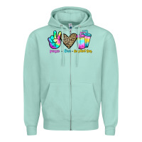 Seafoam peace love loaded tea Zipper Hoodie - JahusDesignShop