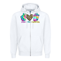 White peace love loaded tea Zipper Hoodie - JahusDesignShop