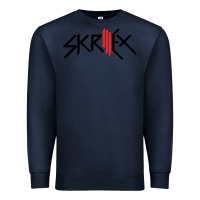 Navy white skrillex Premium Sweatshirt - ArtMosaic