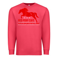 Cardinal Red Pony Cafe, Funny cute horse lover Premium Sweatshirt - ArtMosaic