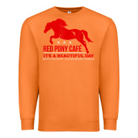 Carrot Red Pony Cafe, Funny cute horse lover Premium Sweatshirt - ArtMosaic