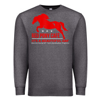 Charcoal Heather Red Pony Cafe, Funny cute horse lover Premium Sweatshirt - ArtMosaic