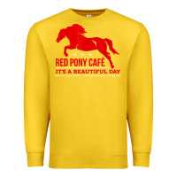 Lemon Red Pony Cafe, Funny cute horse lover Premium Sweatshirt - ArtMosaic