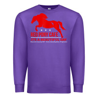 Purple Red Pony Cafe, Funny cute horse lover Premium Sweatshirt - ArtMosaic
