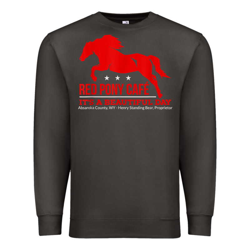 Red Pony Cafe, Funny Cute Horse Lover Premium Sweatshirt by ArtMosaic | Teevron