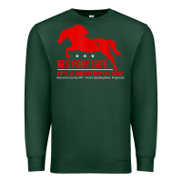 Sports Green Red Pony Cafe, Funny cute horse lover Premium Sweatshirt - ArtMosaic