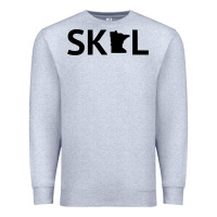 Heather Grey skol minnesota hoodie  let's go mn hooded sweatshirt Premium Sweatshirt - ArtMosaic