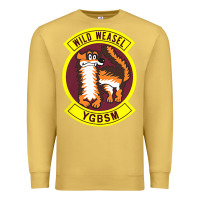 Antique Gold Air Force Wild Weasel YGBSM Premium Sweatshirt - ArtMosaic