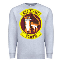 Heather Grey Air Force Wild Weasel YGBSM Premium Sweatshirt - ArtMosaic