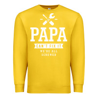 Lemon If Papa Can't Fix It We're All Screwed - Fathers Day Premium Sweatshirt - ArtMosaic