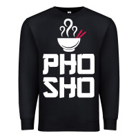 Black pho sho foodie asian food humor chopsticks funny Premium Sweatshirt - ArtMosaic