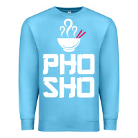 Ocean Blue pho sho foodie asian food humor chopsticks funny Premium Sweatshirt - ArtMosaic