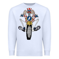 White grateful motor ber Premium Sweatshirt - ArtMosaic