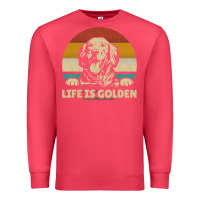 Cardinal Golden Retriever Dog Life is golden retro vintage Premium Sweatshirt - ArtMosaic