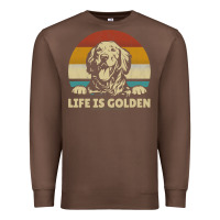 Golden Retriever Dog Life Is Golden Retro Vintage Premium Sweatshirt | Teevron
