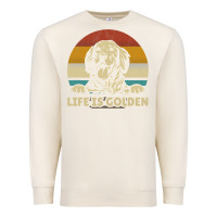 Sandshell Golden Retriever Dog Life is golden retro vintage Premium Sweatshirt - ArtMosaic