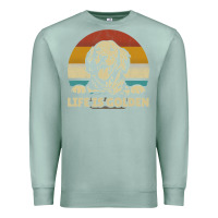 Seafoam Golden Retriever Dog Life is golden retro vintage Premium Sweatshirt - ArtMosaic