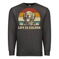 Smoke Golden Retriever Dog Life is golden retro vintage Premium Sweatshirt - ArtMosaic
